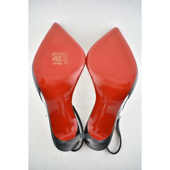 Christian Louboutin Optisexy 100 Black Calf Zarli PVC Sandal Heel Pump Shoe 35.5 - Picture 9 of 9
